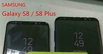 Alleged image of the Galaxy S8 and S8+