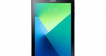Leaked image showing the front of the Galaxy Tab A 2016