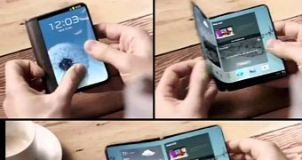 Samsung foldable smartphone protorype