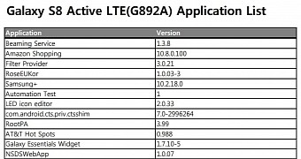 Document confirms the imminent launch of the S8 Active