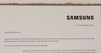 Samsung letter