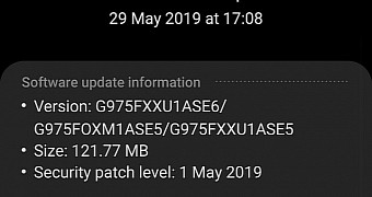New Galaxy S10 software update