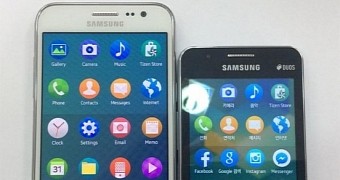 The Samsung Z3 is larger than the Z1