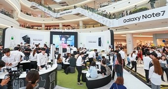 Samsung Galaxy Note 7 experience zone in Korea