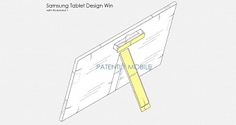 Samsung tablet showing kickstand