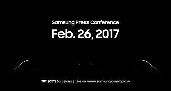 Samsung teaser for press conference during MWC 2017