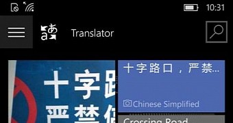 Microsoft Translator app on Windows phones