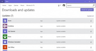 Windows Store updates received today