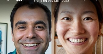 Skype's group video calling interface