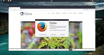 Solus running Mozilla Firefox 49.0