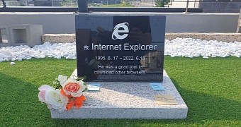 The IE tombstone in Korea