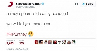 One of already-removed tweets posted by Sony's hacked account