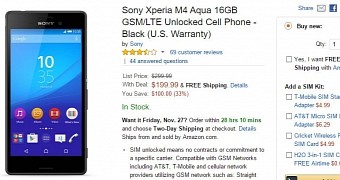 Sony Xperia M4 Aqua Officially Introduced in the US, Priced at $200