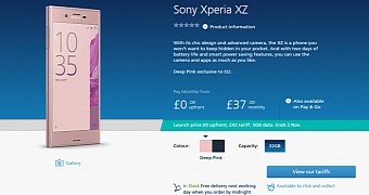 Sony Xperia XZ in Deep Pink color variant