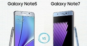 Spec comparison Galaxy Note 5 vs Galaxy Note 7