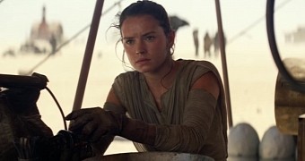 Daisy Ridley as Rey in the upcoming "Star Wars: Episode VII - The Force Awakens"
