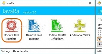Follow these steps to install Java using JavaRa