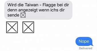 The Taiwan flag emoji is blocked on Chinese iPhones
