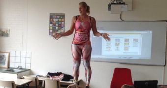 Teacher strips to teach students human anatomy
