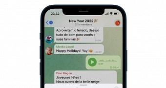 Translated message in Telegram