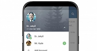 Telegram for Android supports mutliple accounts