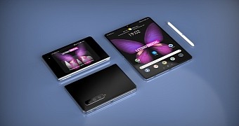 Samsung Galaxy Fold with S Pen support rendering
