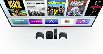 The New Apple TV 4th generation with two MFi Bluetooth controllers