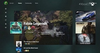 Early version of the new Xbox One UI