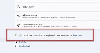 The message you should see in Windows Update