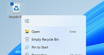 New context menu for Recycle Bin