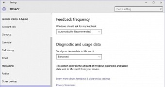 By default, Windows 10 uses the Enhanced telemetry mode