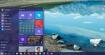 This is the brand new Windows 10 Start menu