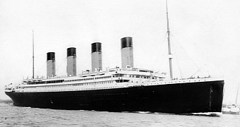 Titanic departing Southampton on 10 April 1912