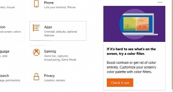 Ad in Windows 10 Settings app