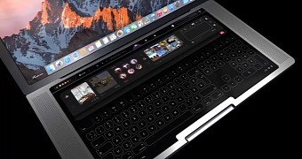 Concept art imagining a full-touch MacBook keyboard