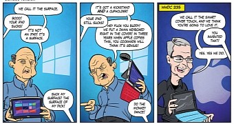 The comic was created 3 years ago after the launch of the Surface RT