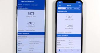 The iPhone X actually got a better score in Geekbench tests