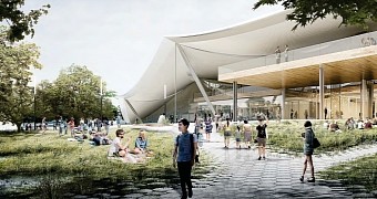 Rendering of Google's upcoming building project in Charleston East