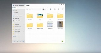 File Explorer mockup in Microsoft video