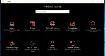 New Windows 10 Settings app
