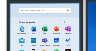 Windows 10X Start menu