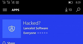 Hacked? on Windows 10 Mobile