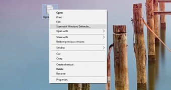 Windows Defender context menu integration