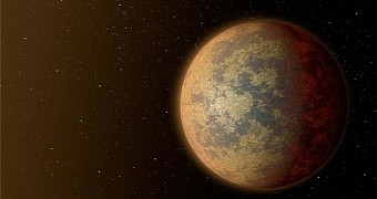 Artist's rendering of one of the newly discovered super-Earths