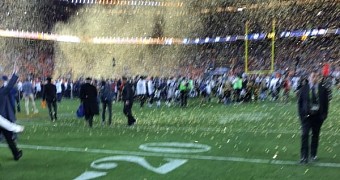 Tim Cook's super blurry iPhone photo after the Super Bowl