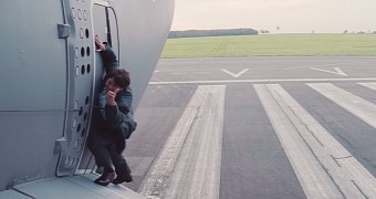Tom Cruise Did 8 Takes Hanging on the Side of a Flying Plane for “Mission: Impossible Rogue Nation”