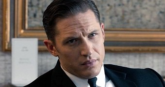 Tom Hardy in “Legend,” in which he plays a double role