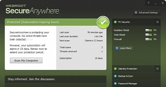 Webroot antivirus on Windows