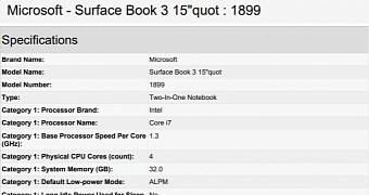 Surface Book 3 specs