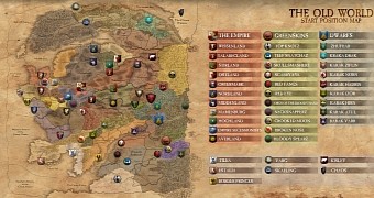 Minor faction map for Total War: Warhammer
